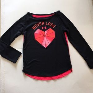 ♦️NWT UA girls full sleeves “ Never Lose” tee 5